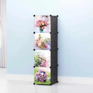 Dulap modular din plastic cu schelet metalic, D3204N, Negru Dulap modular din plastic cu schelet metalic, D3204N, Negru