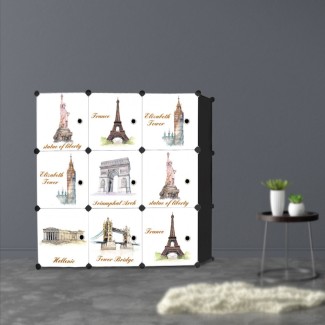 Dulap tip Soldat, Monuments Style, Negru, 9 Usi Dulap tip Soldat, Monuments Style, Negru, 9 Usi