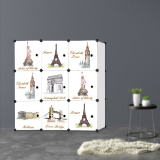 Dulap tip Soldat, Monuments Style, Alb, 9 Usi Dulap tip Soldat, Monuments Style, Alb, 9 Usi