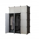 Dulap Modular, 12 usi, Naimeed D2672N, Negru/Crem Dulap Modular, 12 usi, Naimeed D2672N, Negru/Crem