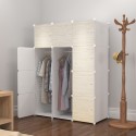 Dulap Modular, 12 usi, Naimeed D2672W, Alb/Crem