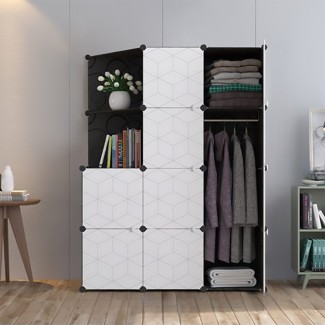 Dulap Modular, 12 Compartimente, Naimeed D2675N, Alb/Negru, 147x111x37 cm Dulap Modular, 12 Compartimente, Naimeed D2675N, Alb/Negru, 147x111x37 cm