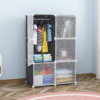 Dulap modular din plastic cu schelet metalic, D3207, culoare Negru Dulap modular din plastic cu schelet metalic, D3207, culoare Negru