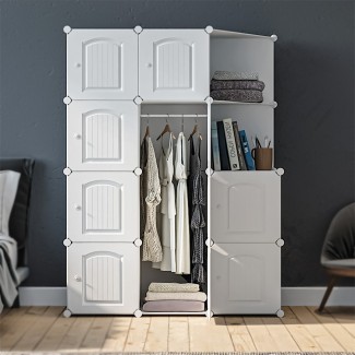 Dulap modular din plastic cu schelet metalic, Naimeed D3378, Alb