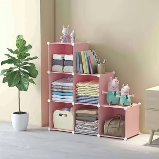 Dulap Modular, 6 Compartimente, D4107, Roz Dulap Modular, 6 Compartimente, D4107, Roz