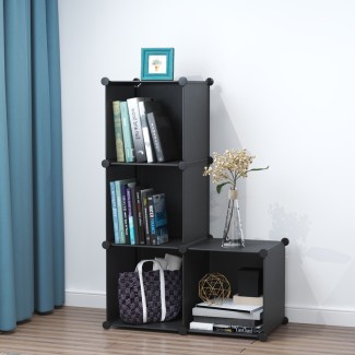Dulap Modular, 4 Compartimente, fara usi, Naimeed D4140, Negru Dulap Modular, 4 Compartimente, fara usi, Naimeed D4140, Negru
