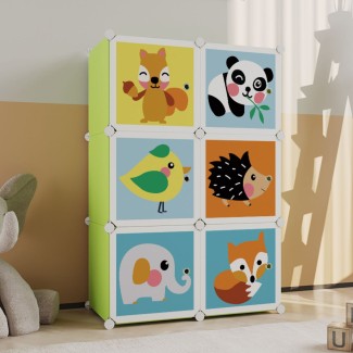 Dulap Modular Copii, 6 Usi, D5793, Verde