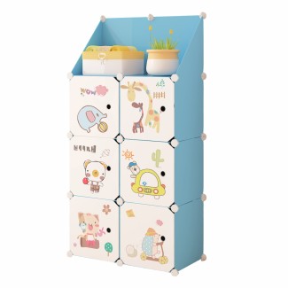 Dulap Modular, camera copii, 6 usi, Naimeed D6584, Albastru, 148x74x37cm Dulap Modular, camera copii, 6 usi, Naimeed D6584, Albastru, 148x74x37cm