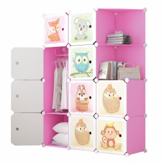 Dulap Modular, camera copii, 10 usi, Naimeed D6586, Roz, 148x110x37cm Dulap Modular, camera copii, 10 usi, Naimeed D6586, Roz, 148x110x37cm