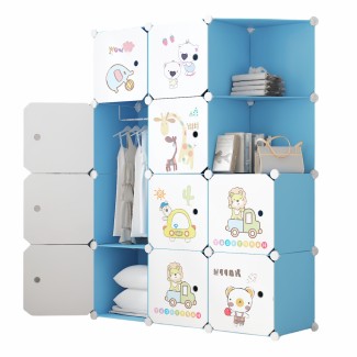 Dulap Modular, camera copii, 10 usi, Naimeed D6587, Albastru, 148x110x37cm Dulap Modular, camera copii, 10 usi, Naimeed D6587, Albastru, 148x110x37cm