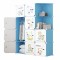 Dulap Modular, camera copii, 10 usi, Naimeed D6587, Albastru, 148x110x37cm