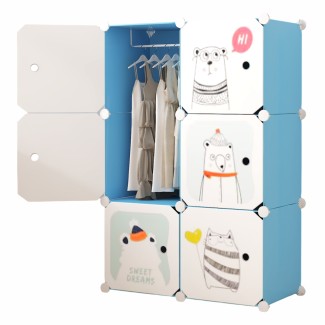 Dulap Modular, camera copii, 6 usi, Naimeed D6599, Albastru, 110x75x37cm Dulap Modular, camera copii, 6 usi, Naimeed D6599, Albastru, 110x75x37cm