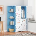 Dulap Modular, camera copii, 8 usi, Naimeed D6604, Albastru, 147x110x37 cm Dulap Modular, camera copii, 8 usi, Naimeed D6604, Albastru, 147x110x37 cm