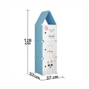 Dulap Modular, camera copii, 3 usi, Naimeed D6610, Albastru, 128x37x37 cm