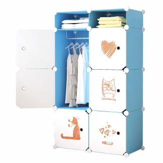 Dulap Modular, camera copii, 6 usi, Naimeed D6614, Albastru, 129x75x37 cm Dulap Modular, camera copii, 6 usi, Naimeed D6614, Albastru, 129x75x37 cm