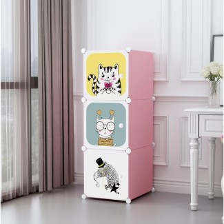 Dulap Modular Copii, 3 Usi, Naimeed D6842, 110x35x35 cm, Roz Dulap Modular Copii, 3 Usi, Naimeed D6842, 110x35x35 cm, Roz