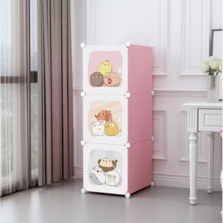 Dulap Modular Copii, 3 Usi, Naimeed D6844, 110x35x35 cm, Roz Dulap Modular Copii, 3 Usi, Naimeed D6844, 110x35x35 cm, Roz