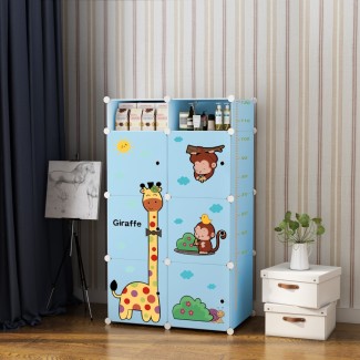 Dulap Modular Copii, 6 Usi, Naimeed D6856, 110x75x37 cm, Albastru Dulap Modular Copii, 6 Usi, Naimeed D6856, 110x75x37 cm, Albastru