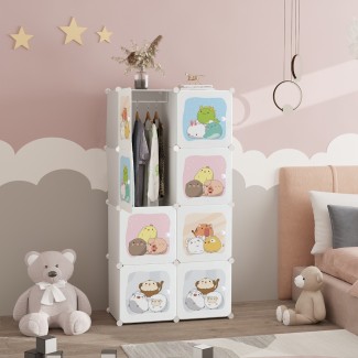 Dulap Modular Copii, 8 Usi, Naimeed D6862, 148x75x37 cm, Alb Dulap Modular Copii, 8 Usi, Naimeed D6862, 148x75x37 cm, Alb