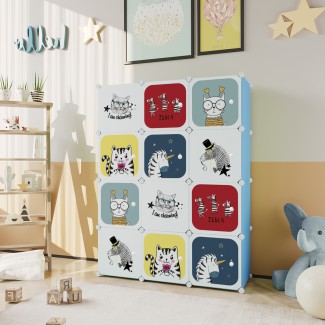 Dulap Modular Copii, 12 Usi, Naimeed D6863, 148x110x37 cm, Albastru Dulap Modular Copii, 12 Usi, Naimeed D6863, 148x110x37 cm, Albastru