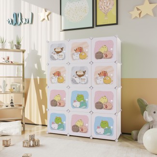 Dulap Modular Copii, 12 Usi, Naimeed D6866, 148x110x37 cm, Alb Dulap Modular Copii, 12 Usi, Naimeed D6866, 148x110x37 cm, Alb