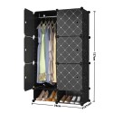 Dulap Modular, 6 Usi, Naimeed D7133, 127x75x37cm, Negru Dulap Modular, 6 Usi, Naimeed D7133, 127x75x37cm, Negru