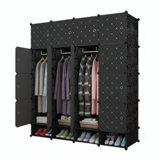 Dulap Modular, 16 Usi, Naimeed D7135, 162x145x37cm, Negru Dulap Modular, 16 Usi, Naimeed D7135, 162x145x37cm, Negru