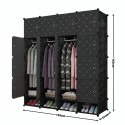 Dulap Modular, 16 Usi, Naimeed D7135, 162x145x37cm, Negru Dulap Modular, 16 Usi, Naimeed D7135, 162x145x37cm, Negru