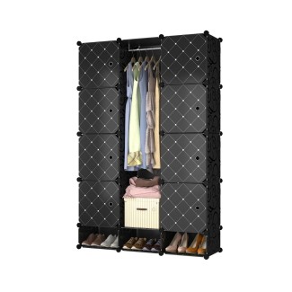 Dulap Modular, 8 Usi, Naimeed D7137, 162x110x37cm, Negru Dulap Modular, 8 Usi, Naimeed D7137, 162x110x37cm, Negru