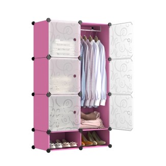 Dulap Modular, 6 Usi, Naimeed D7138, 127x75x37cm, Roz Dulap Modular, 6 Usi, Naimeed D7138, 127x75x37cm, Roz