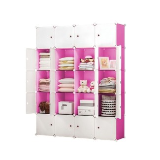 Dulap Modular, Naimeed, 20 Usi, D7143, 180x145x37cm, Roz Dulap Modular, Naimeed, 20 Usi, D7143, 180x145x37cm, Roz