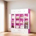 Dulap Modular, Naimeed, 20 Usi, D7143, 180x145x37cm, Roz Dulap Modular, Naimeed, 20 Usi, D7143, 180x145x37cm, Roz