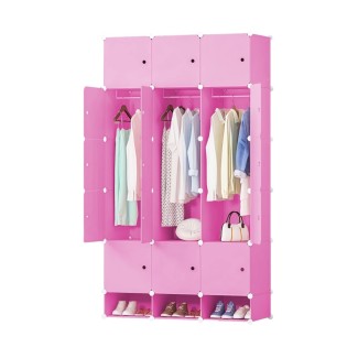 Dulap Modular, 15 Usi, Naimeed, D7144, 197x110x37cm, Roz Dulap Modular, 15 Usi, Naimeed, D7144, 197x110x37cm, Roz