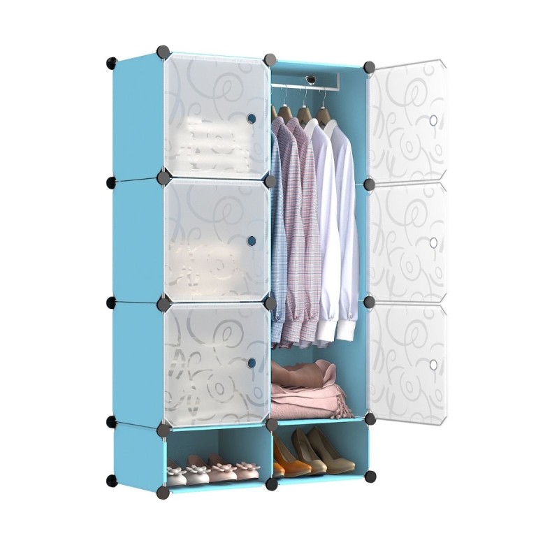 Dulap Modular, 6 Usi, Naimeed D7145, 127x75x37cm, Albastru Dulap Modular, 6 Usi, Naimeed D7145, 127x75x37cm, Albastru