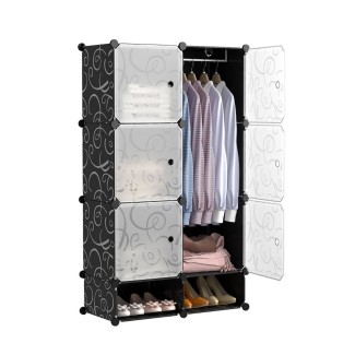 Dulap Modular, 6 Usi, Naimeed D7146, 127x75x37cm, Negru Dulap Modular, 6 Usi, Naimeed D7146, 127x75x37cm, Negru