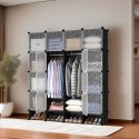 Dulap Modular, 16 Usi, Naimeed D7148, 162x145x37cm, Negru Dulap Modular, 16 Usi, Naimeed D7148, 162x145x37cm, Negru