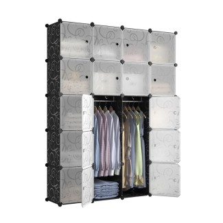 Dulap Modular, 20 Usi, Naimeed D7149, 110x110x37cm, Negru Dulap Modular, 20 Usi, Naimeed D7149, 110x110x37cm, Negru