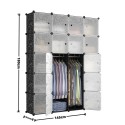 Dulap Modular, 20 Usi, Naimeed D7149, 110x110x37cm, Negru Dulap Modular, 20 Usi, Naimeed D7149, 110x110x37cm, Negru