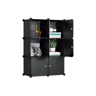 Dulap Modular, 6 Usi, Naimeed D7150, 110x75x37cm , Negru Dulap Modular, 6 Usi, Naimeed D7150, 110x75x37cm , Negru