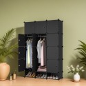 Dulap Modular, 12 Usi, Naimeed D7151, 127x75x37cm, Negru Dulap Modular, 12 Usi, Naimeed D7151, 127x75x37cm, Negru