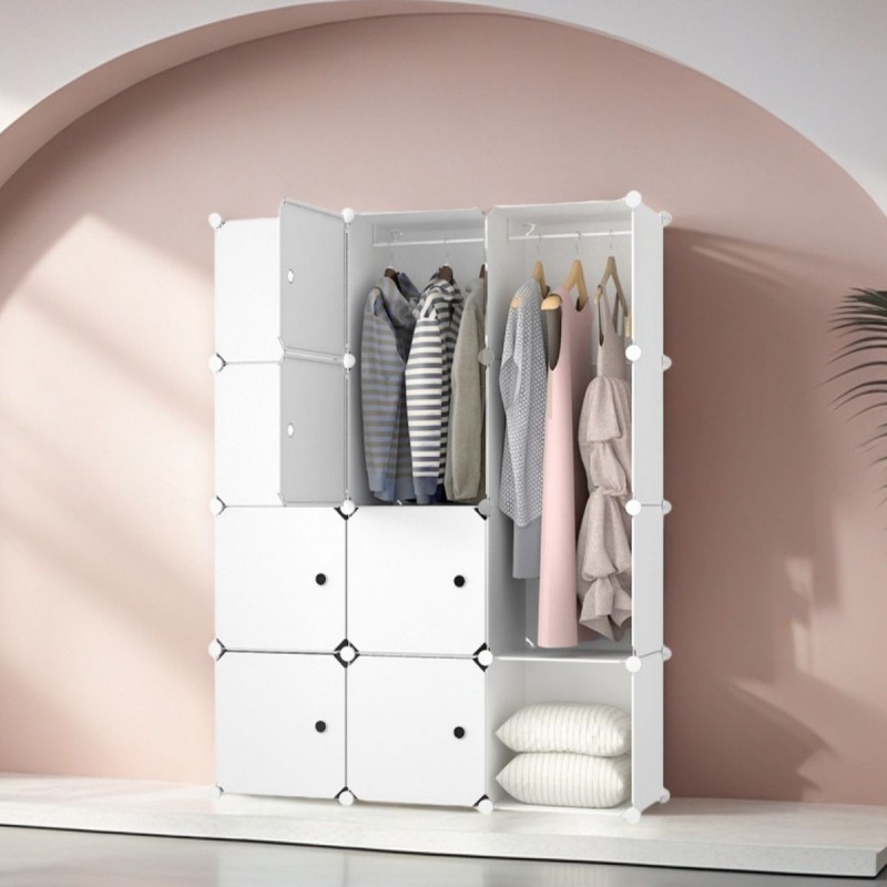 Dulap Modular, Naimeed 12 Usi, D7153, 145x110x37cm , Alb Dulap Modular, Naimeed 12 Usi, D7153, 145x110x37cm , Alb