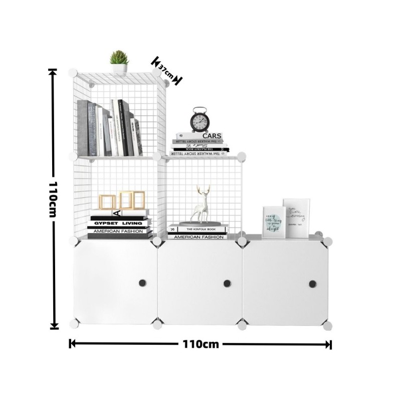 Dulap Modular, 3 Usi, Naimeed D7156, 110x110x37cm , Alb Dulap Modular, 3 Usi, Naimeed D7156, 110x110x37cm , Alb