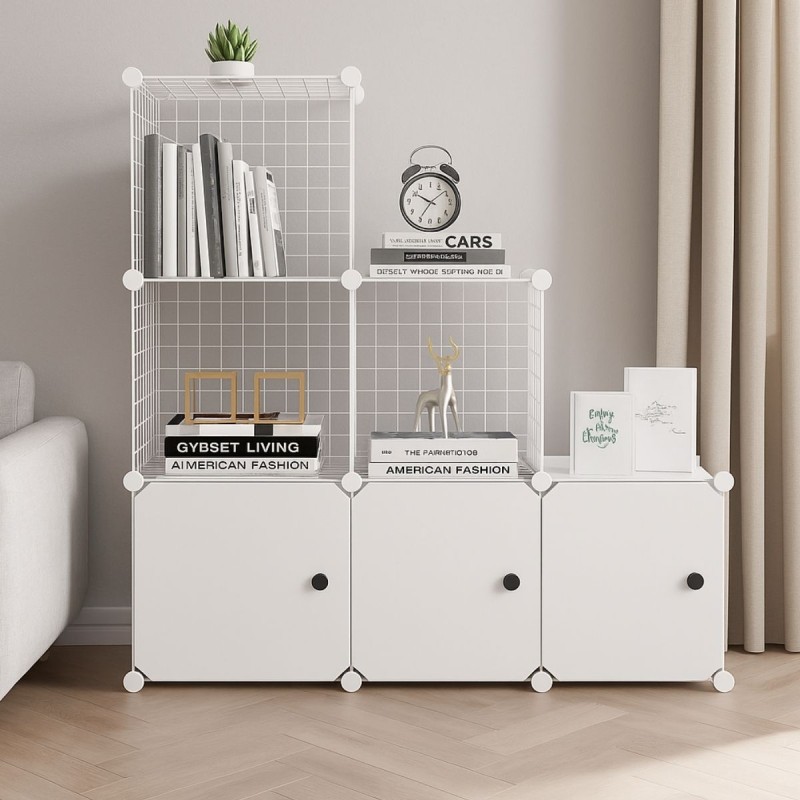 Dulap Modular, 3 Usi, Naimeed D7156, 110x110x37cm , Alb Dulap Modular, 3 Usi, Naimeed D7156, 110x110x37cm , Alb