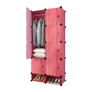 Dulap Modular, 8 Usi, Naimeed D7157, 162x75x37cm, Coral Dulap Modular, 8 Usi, Naimeed D7157, 162x75x37cm, Coral