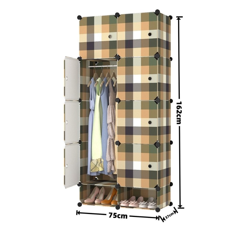 Dulap Modular, 8 Usi, Naimeed D7161, 162x75x37cm , Alb Dulap Modular, 8 Usi, Naimeed D7161, 162x75x37cm , Alb