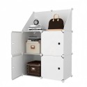 Dulap Modular, 4 Usi, Naimeed D7894, 110x75x37cm, Alb