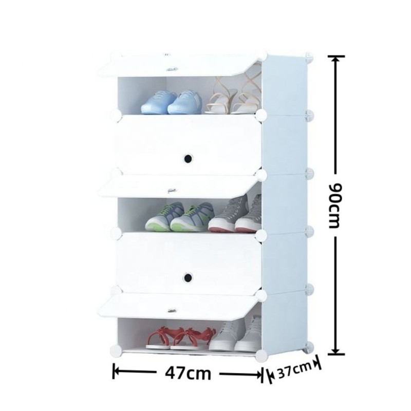 Pantofar Modular, 5 usi, Naimeed D7897, 37x47x90cm, Alb