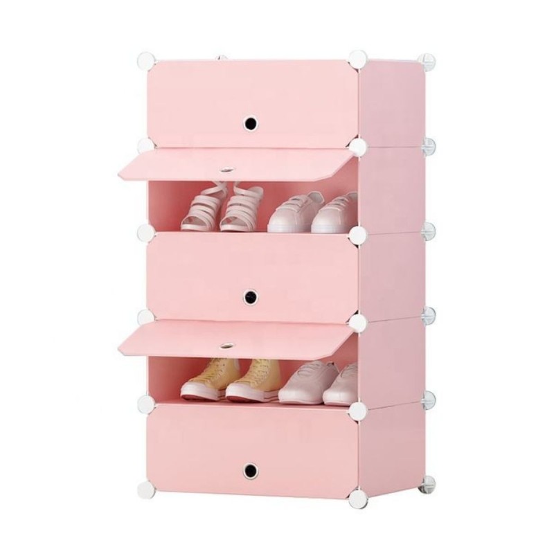 Pantofar Modular, 5 usi, Naimeed D7898, 37x47x90cm, Roz