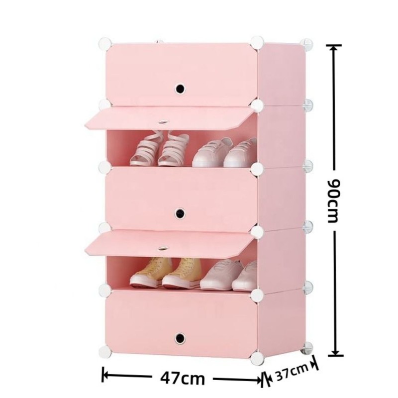 Pantofar Modular, 5 usi, Naimeed D7898, 37x47x90cm, Roz