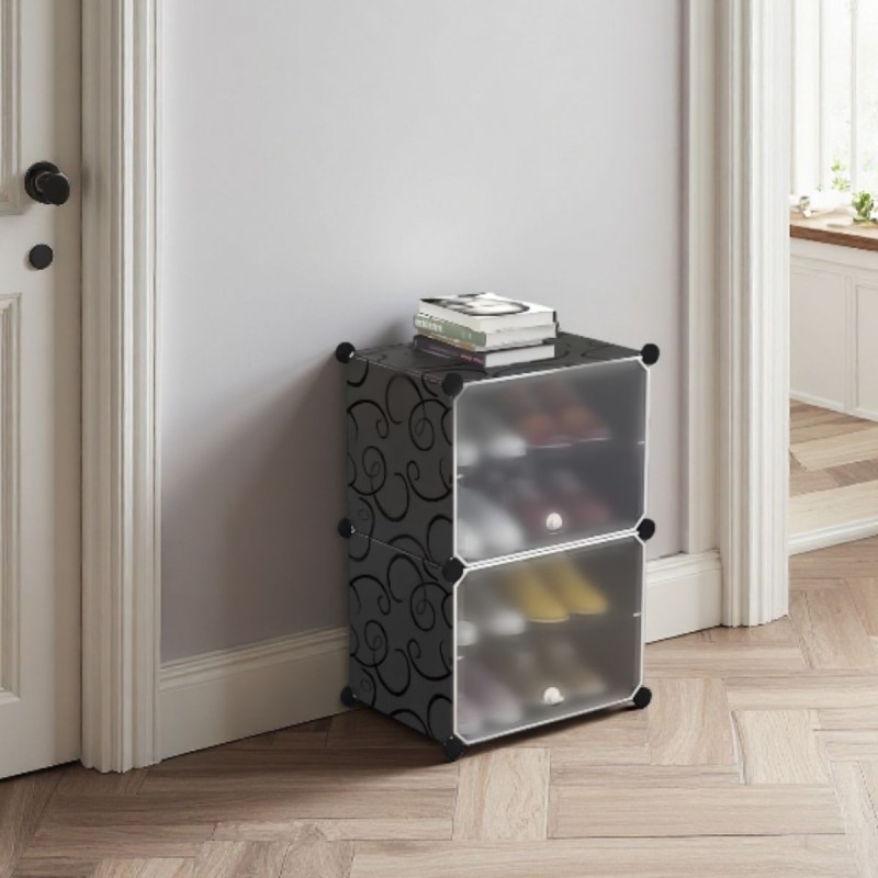 Pantofar Modular, 2 usi, Naimeed D7900, 32x42x65cm, Negru